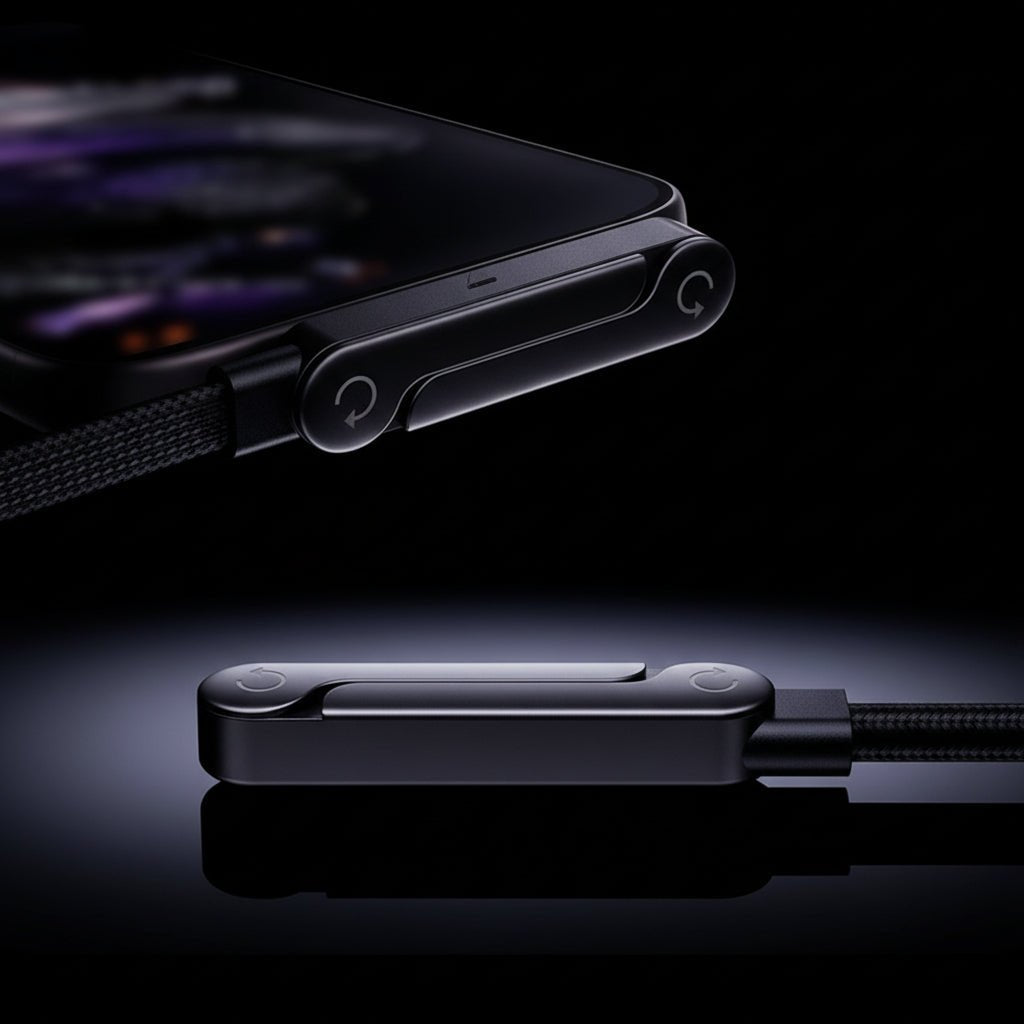 USB C Opladningskabel med Indbygget Telefonholder