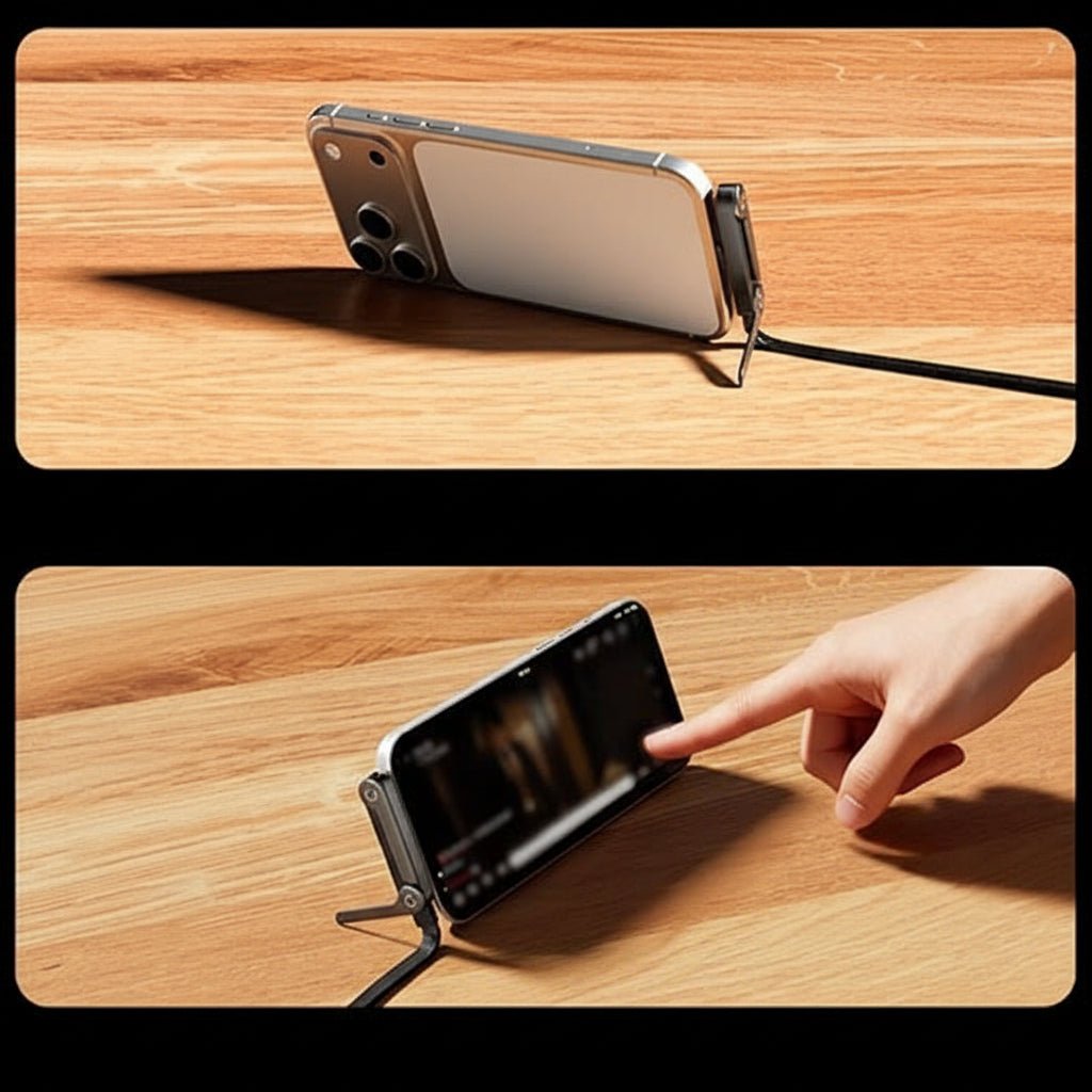 USB C Opladningskabel med Indbygget Telefonholder