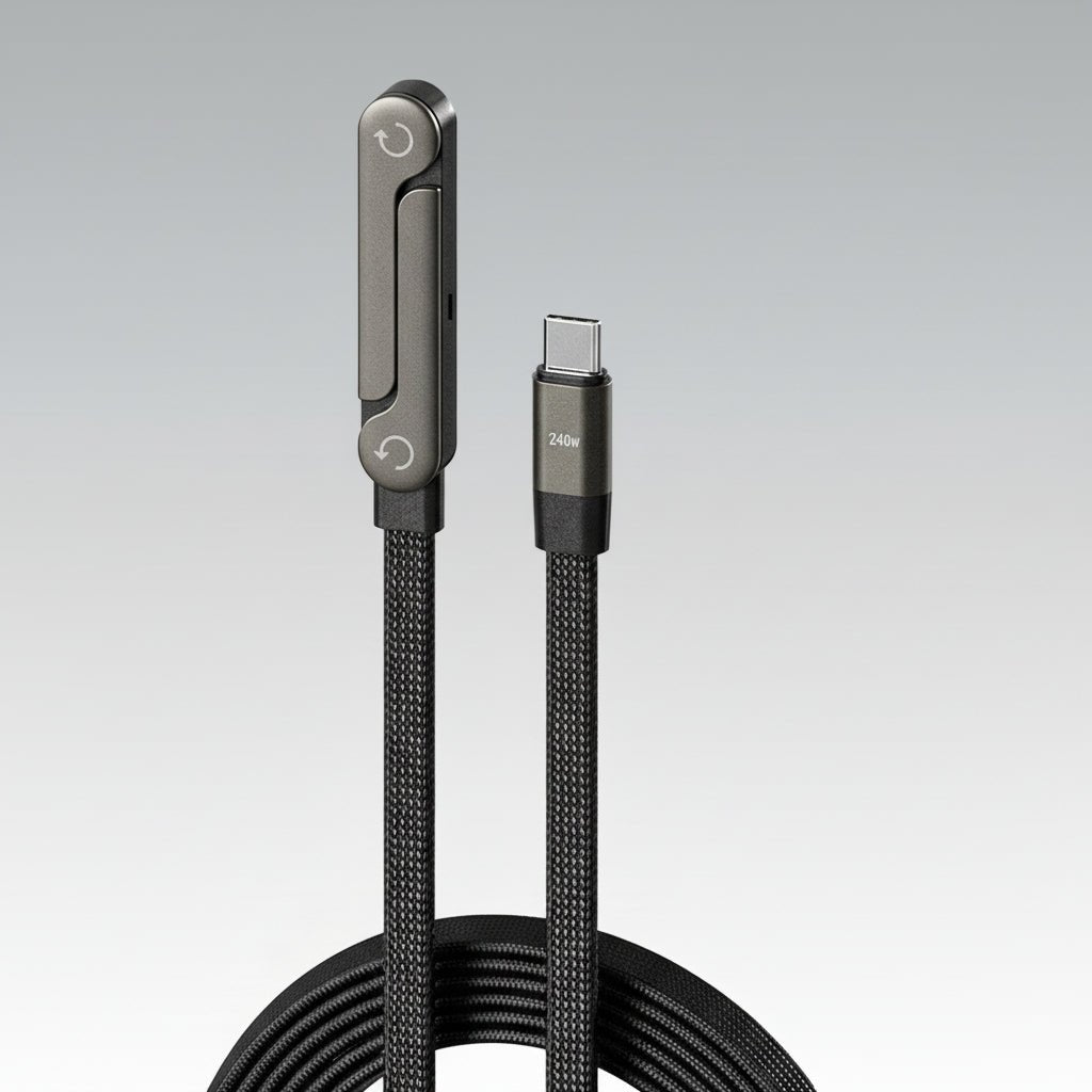 USB C Opladningskabel med Indbygget Telefonholder