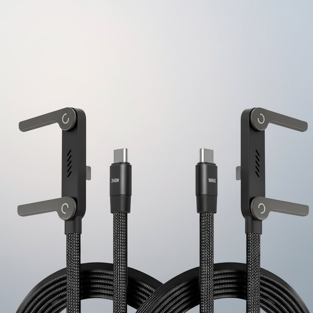 USB C Opladningskabel med Indbygget Telefonholder