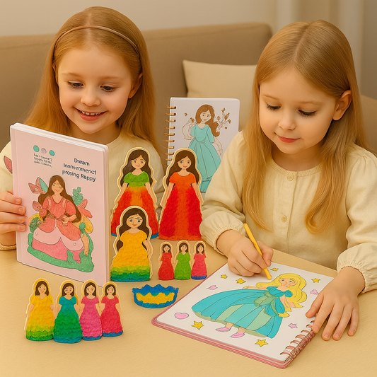 Kreativt Prinsessedesign Studie for Børns Fantasi