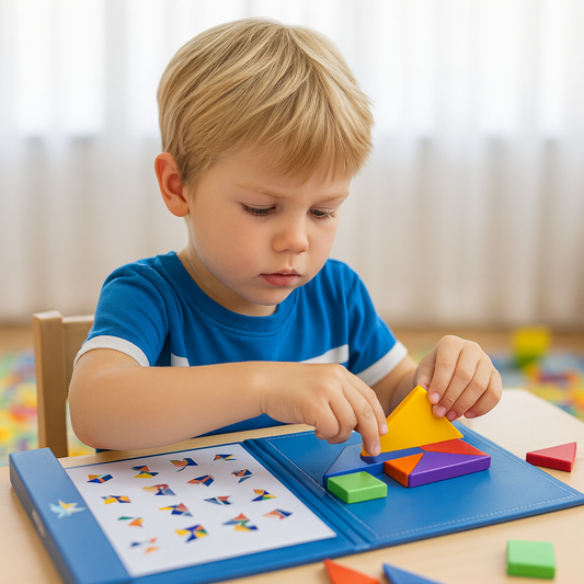 Magnetisk Tangram Bog - Kreativ Leg & Læring på Farten
