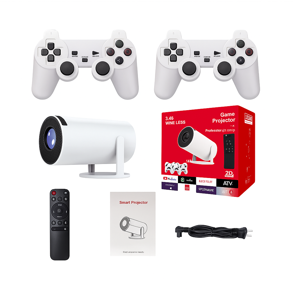 4K Miniprojektor med Trådlös Spelupplevelse och Smart Funktion