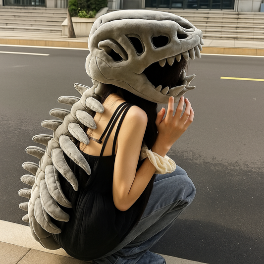 Blødt Dinosaur Skeletkostume til Fantasifuld Leg og Komfort