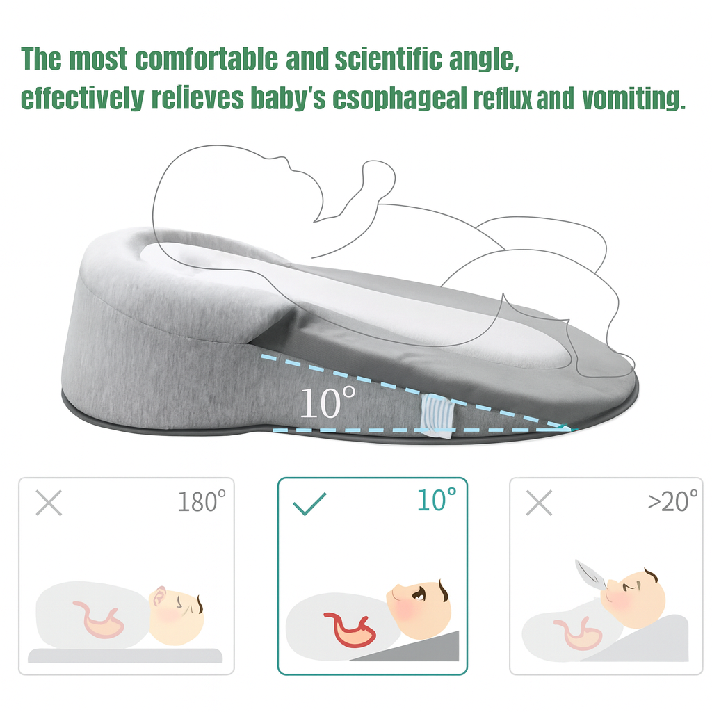 Ergonomisk Babykilkudde med Antirefluxstöd
