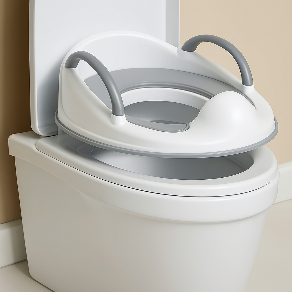Børne Toilettræningssæde med Armlæn – Sikker & Komfortabel