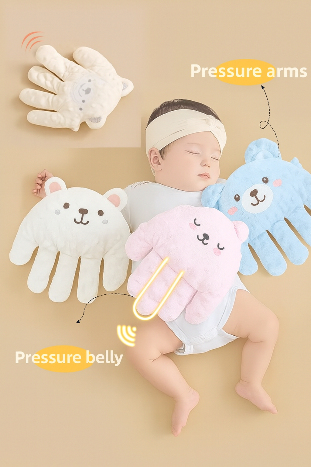Babykudde med lugnande funktion för bättre sömn
