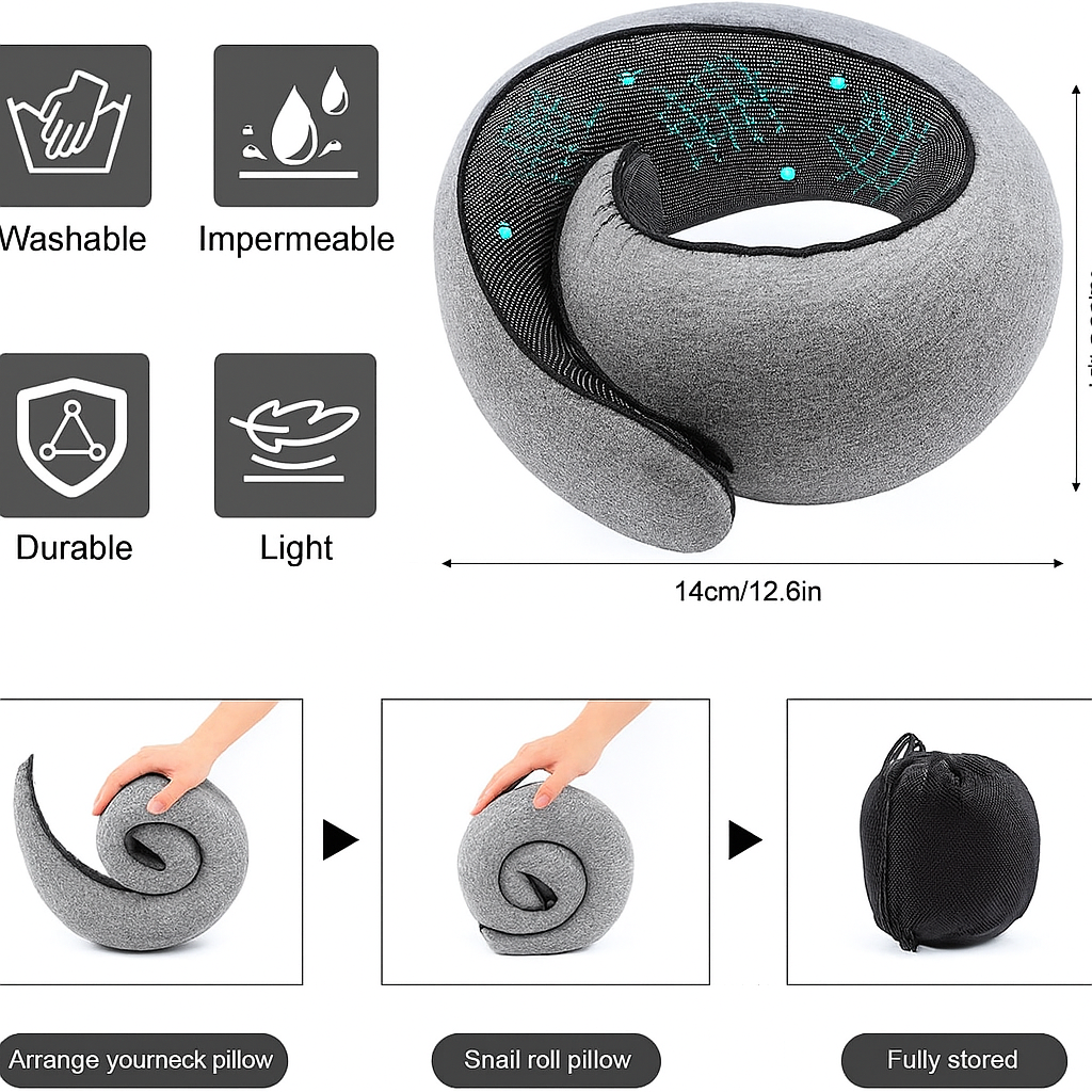 Ergonomisk Rejsehovedpude i Memory Foam til Optimal Komfort
