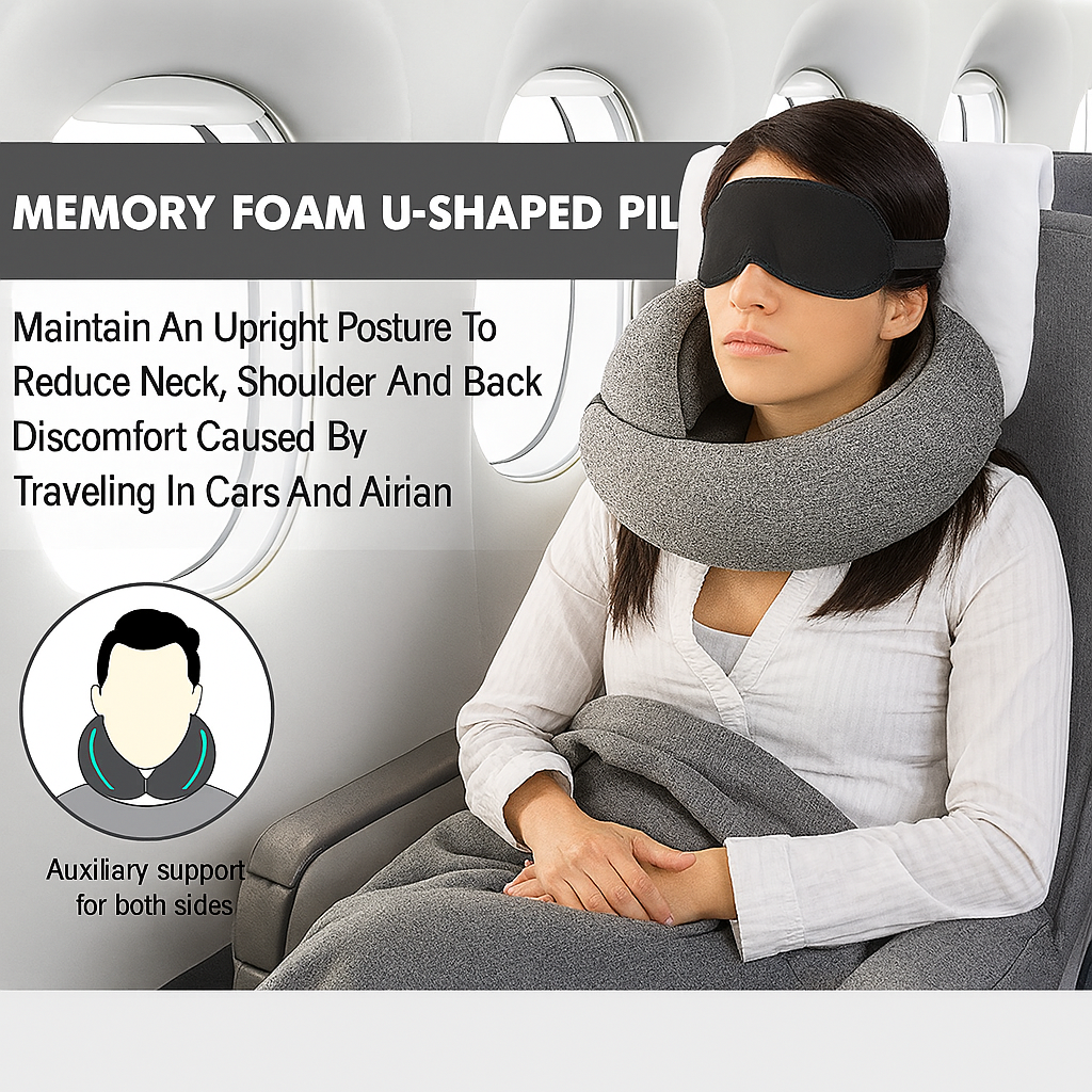 Ergonomisk Rejsehovedpude i Memory Foam til Optimal Komfort