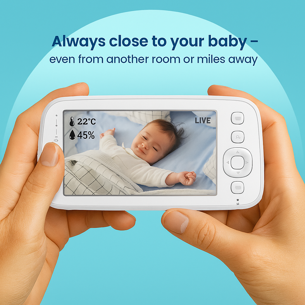 Smart babyvakt med HD-kamera och app – Håll koll, var du än är