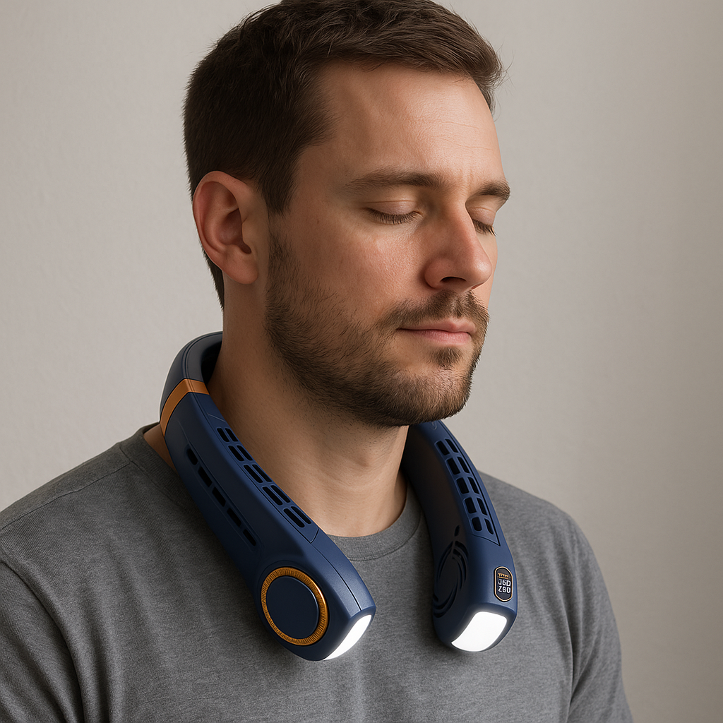Bladeless USB Halsventilator med Køleplader til Komfort