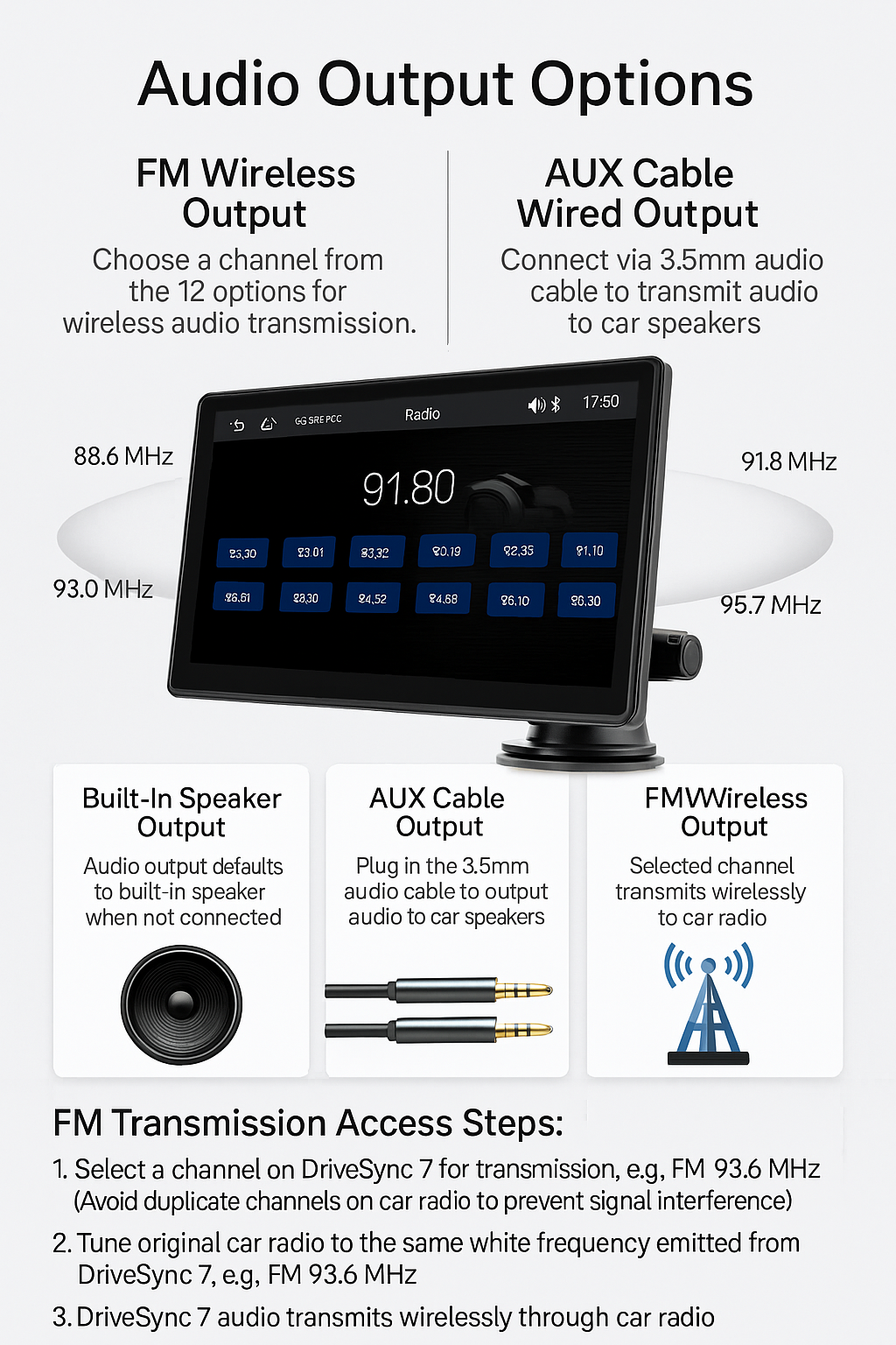 Trådløs skærm til Apple CarPlay og Android Auto til bilen