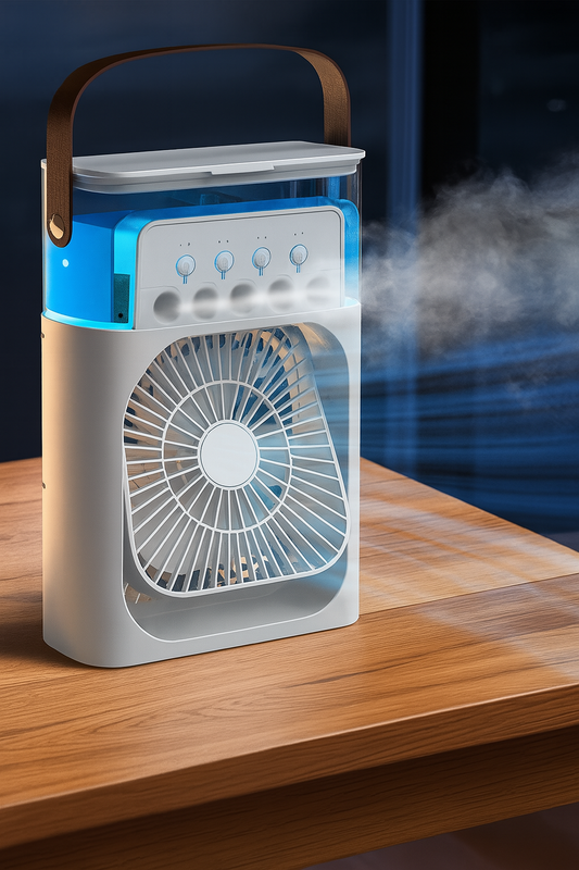 Personlig køleventilator med justerbar tåge til varme dage