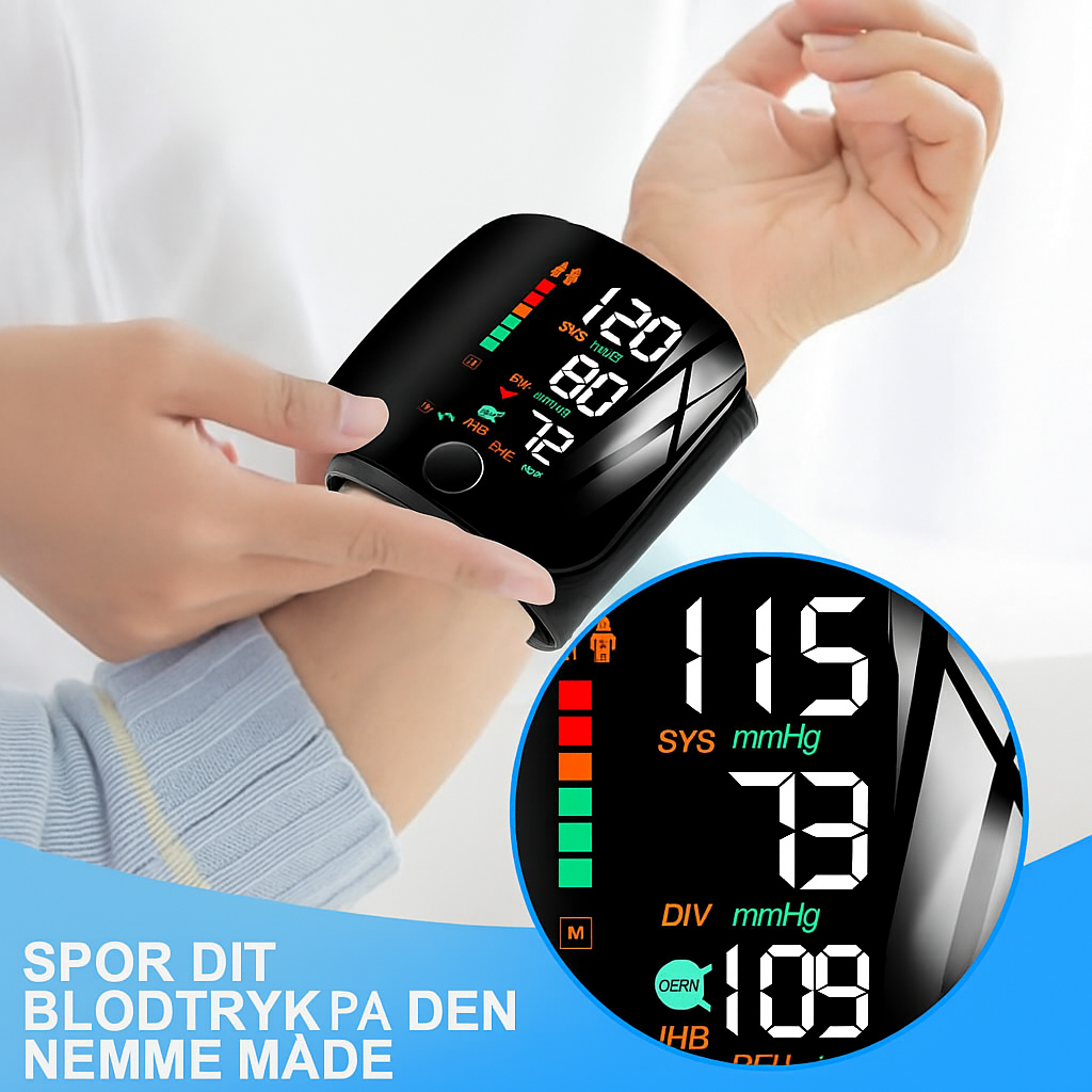 Precision Blodtrycksmätare med Bluetooth & Arytmidetektering