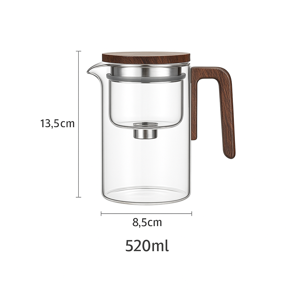 Glas Teekanne med indbygget infuser - Klarhed potte