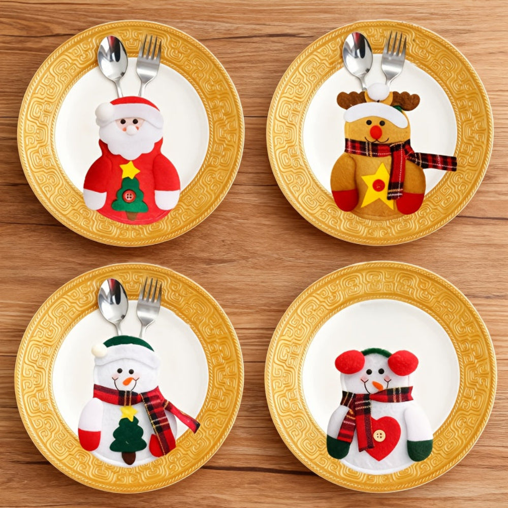 Festlig Sættebord Deko, Bestikholder Sæt til Jul