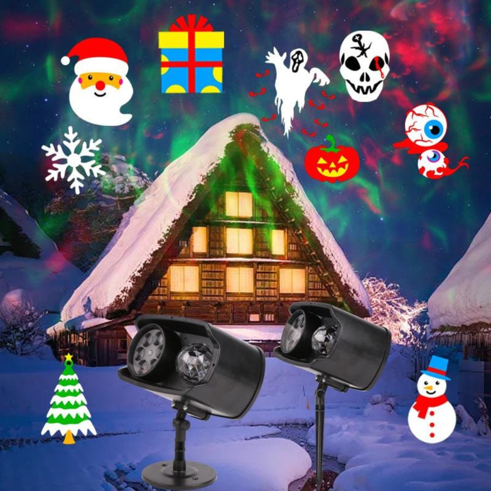 Utomhus LED-projektorlampa för julgran, Vattentät