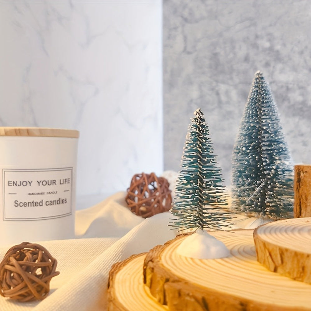 Mini Julgran Set, Snö Trädekorationer till Bordet