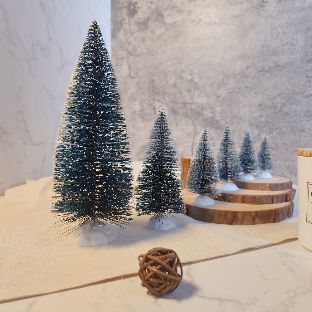Mini Julgran Set, Snö Trädekorationer till Bordet