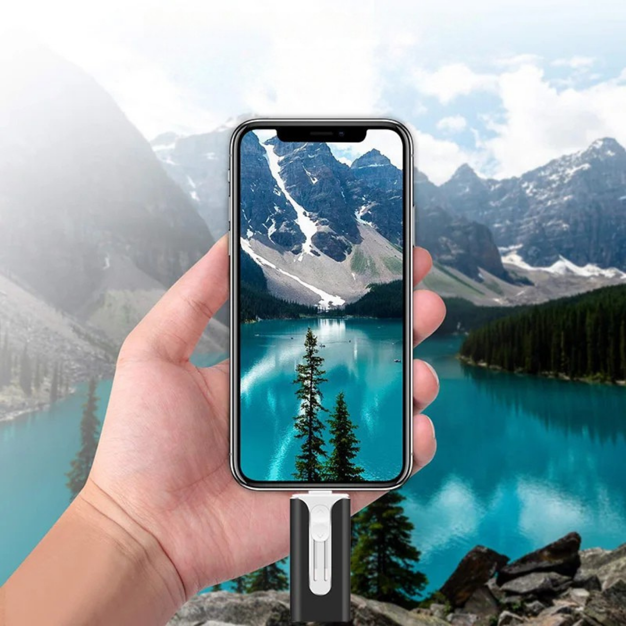 Mångsidigt 4-i-1 USB-minne för iPhone, Android och PC