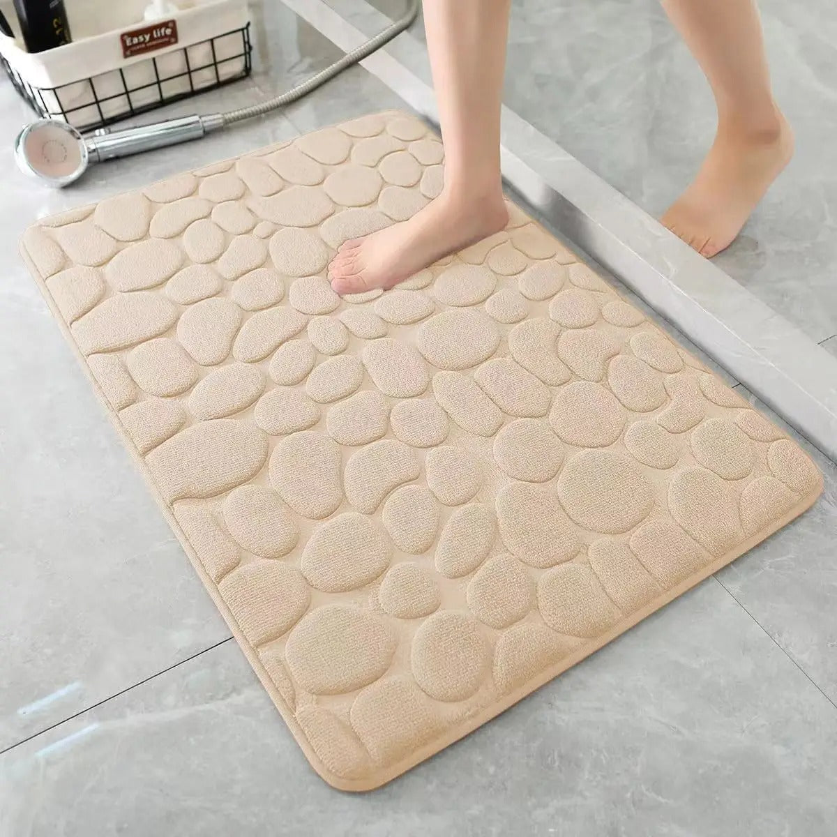3D Badeværelsesmåtte 40x60 cm: Rutsjesikker og Absorberende