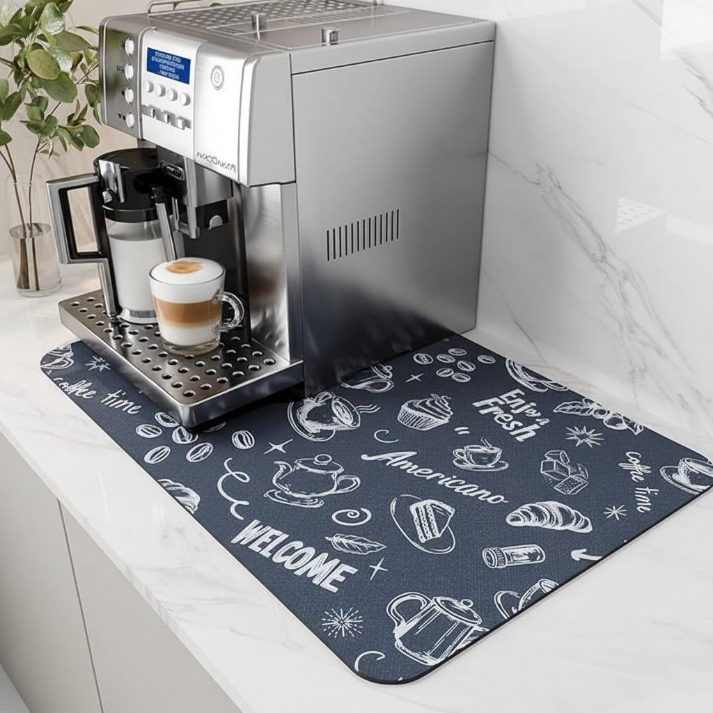 Absorberende Kaffebarmåtte – Hurtigtørrende & Plejefri