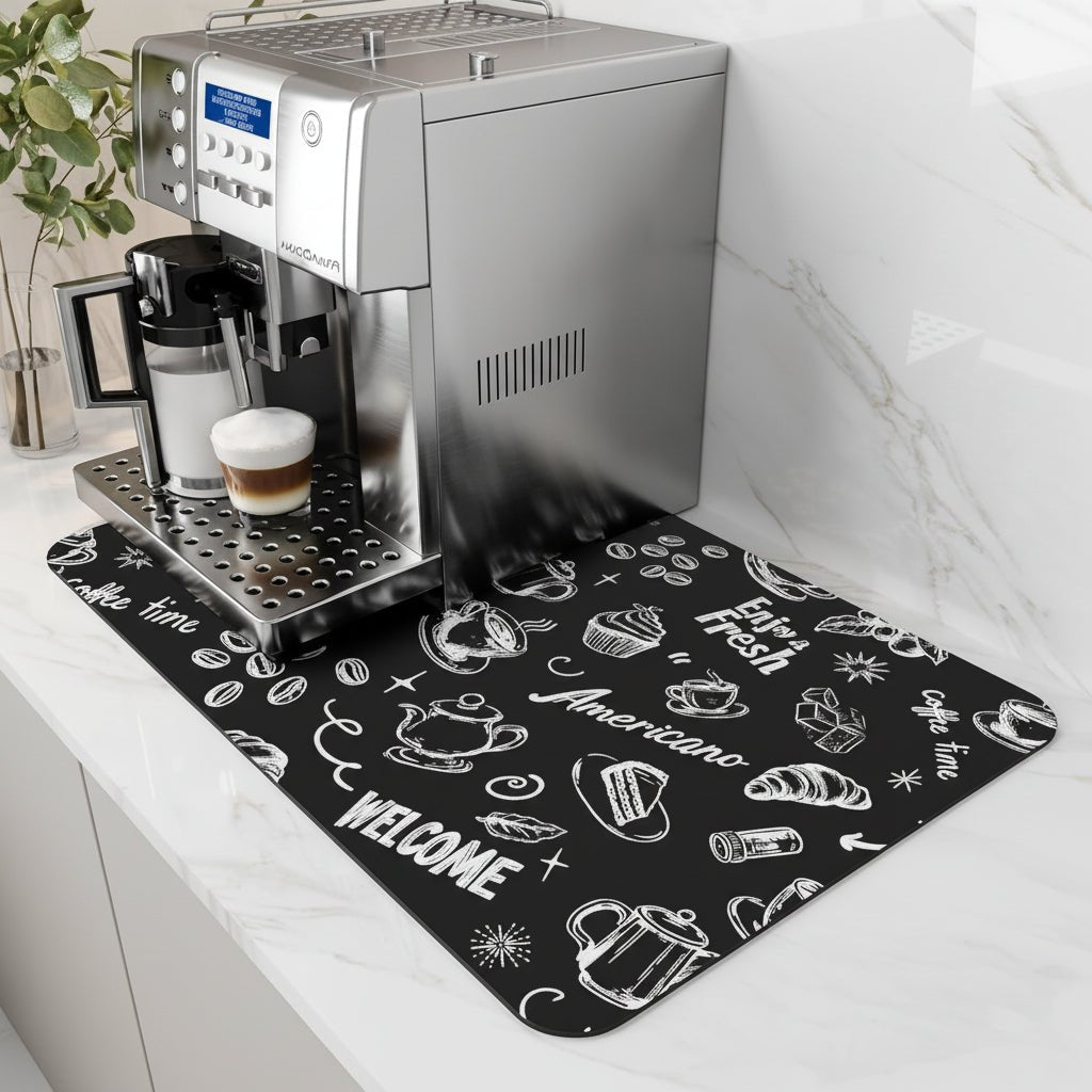 Absorberende Kaffebarmåtte – Hurtigtørrende & Plejefri
