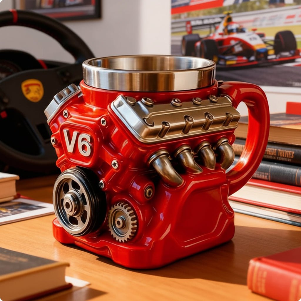 Mekanisk Kaffekrus med Unikt Engine Design til Skrivebord