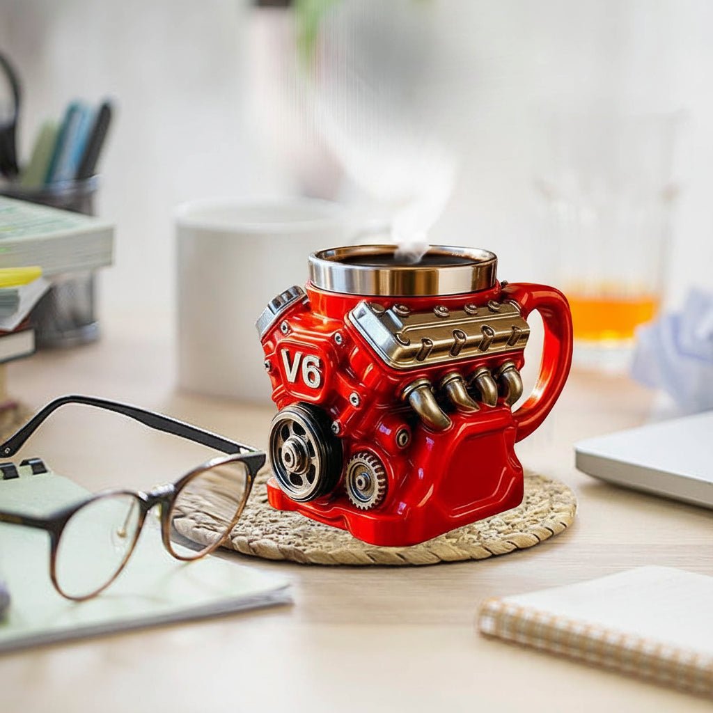 Mekanisk Kaffekrus med Unikt Engine Design til Skrivebord