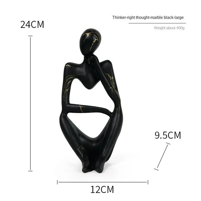 Moderne Abstrakt Tænker Skulptur | Håndlavet Resin Dekoration