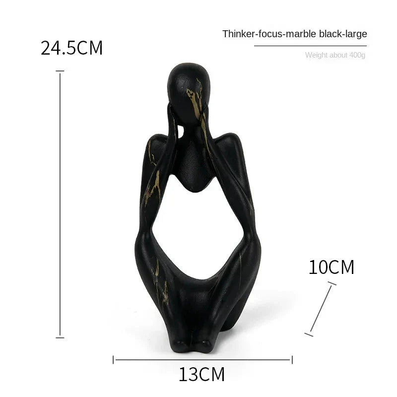 Moderne Abstrakt Tænker Skulptur | Håndlavet Resin Dekoration