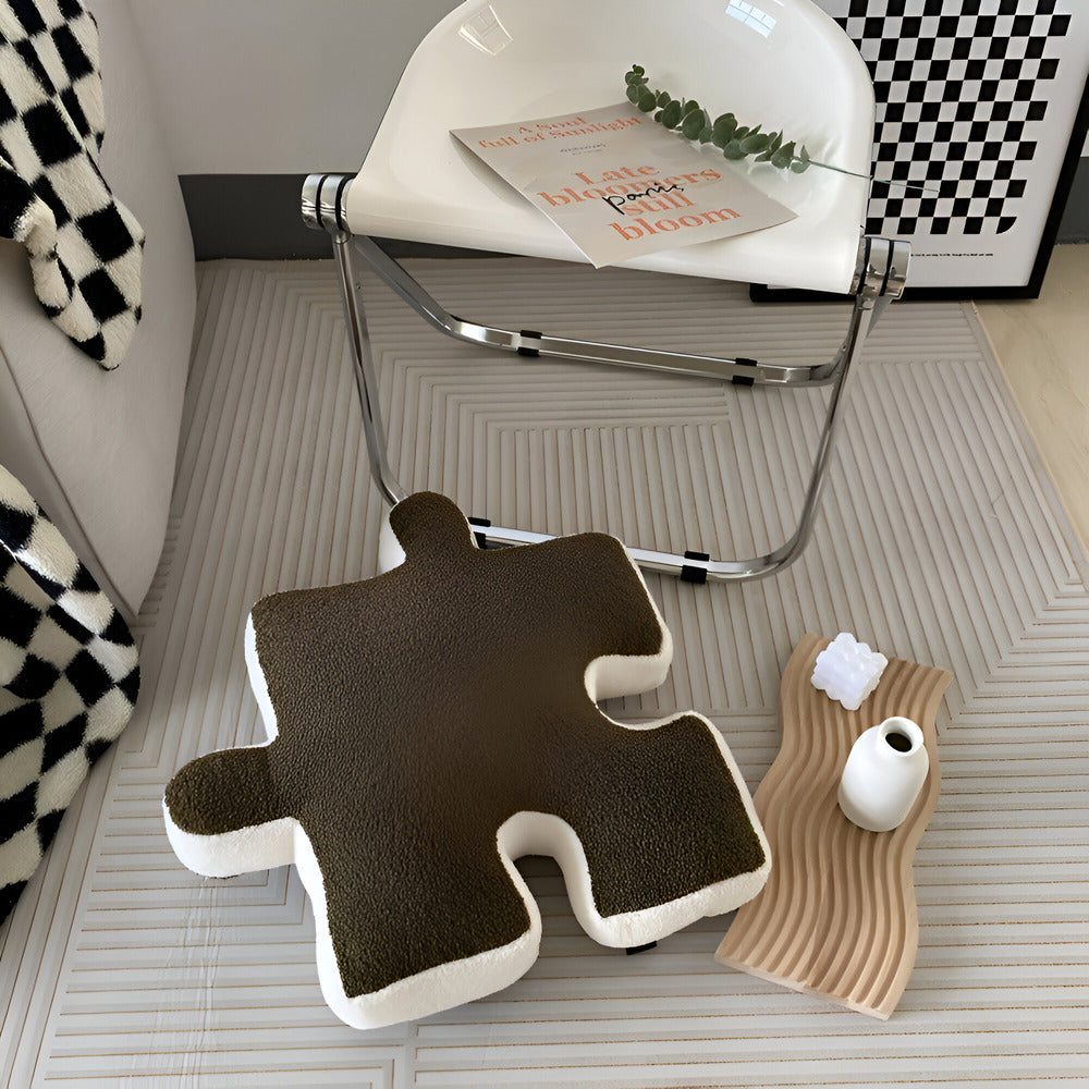 Farverig 3D Puzzle Pude – Komfortabel og Legende Indretning