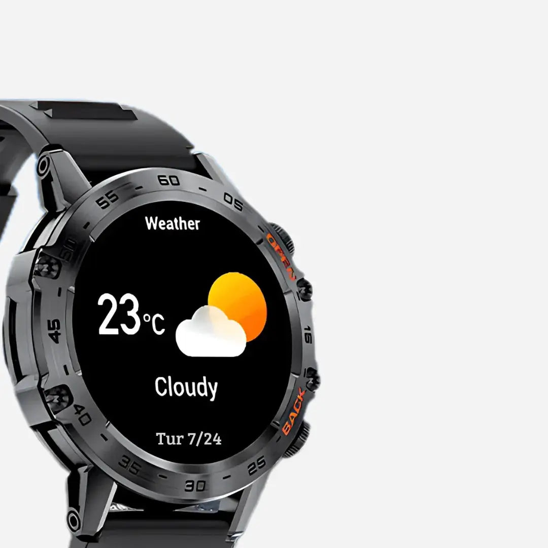 Robust smartwatch med GPS, sundhedsovervågning og Bluetooth-opkald