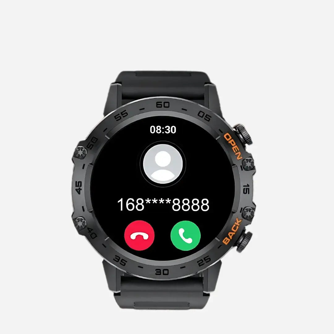 Robust smartwatch med GPS, sundhedsovervågning og Bluetooth-opkald