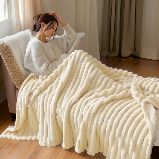 Luksus fleece tæppe til sofa - blødt, varmt og hyggeligt tæppe til stue