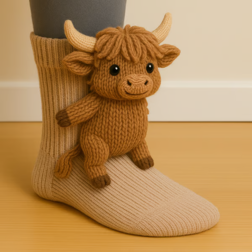 Djurinspirerade halkfria toffelsockor för vintermys