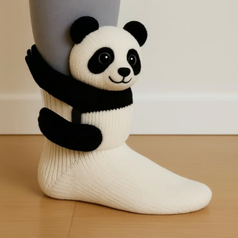 Djurinspirerade halkfria toffelsockor för vintermys