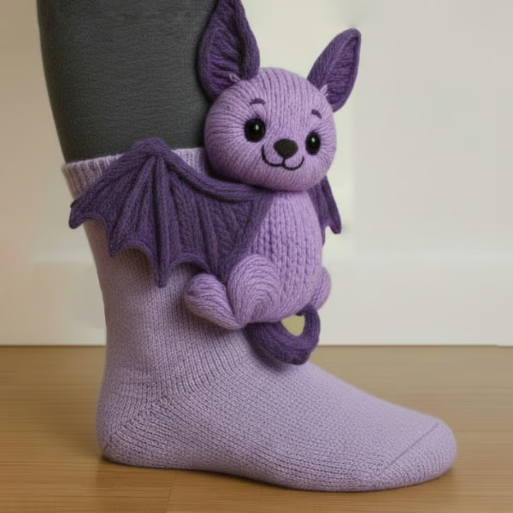 Djurinspirerade halkfria toffelsockor för vintermys