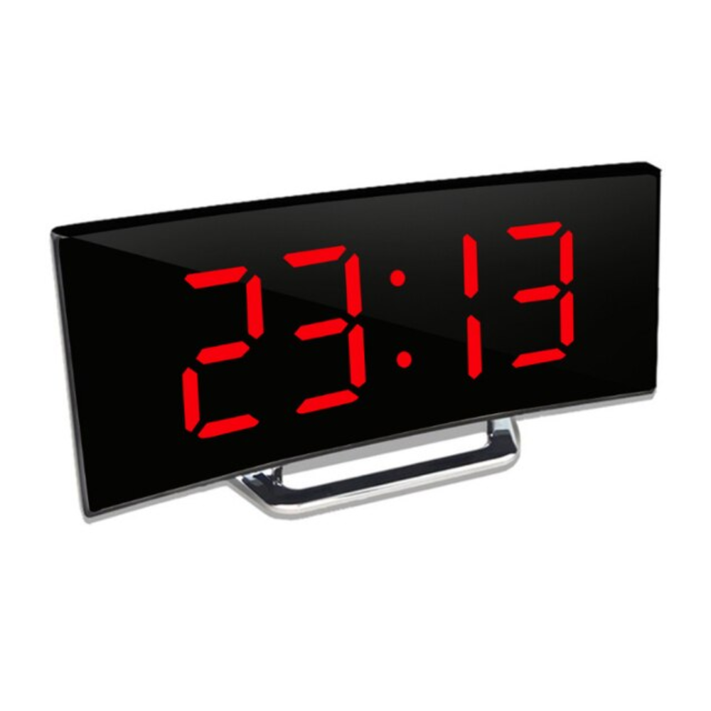 LED-väckarklocka med böjd skärm – Digital design
