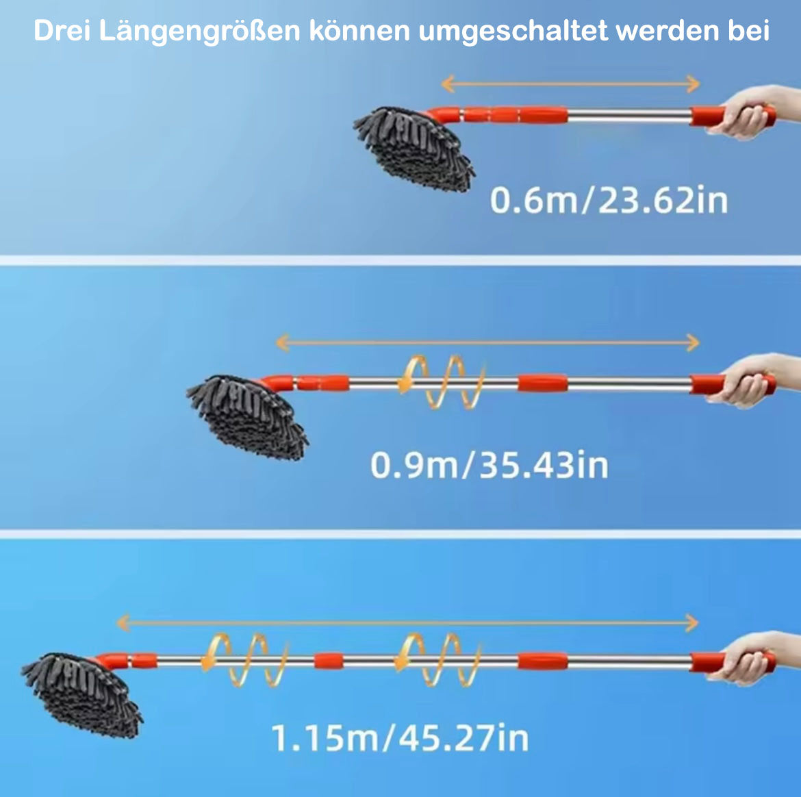 Telescopisk bilvaskebørste til effektiv rengøring