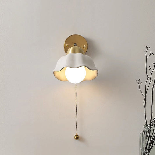 Elegant vintage blommig vägglampa till ditt hem
