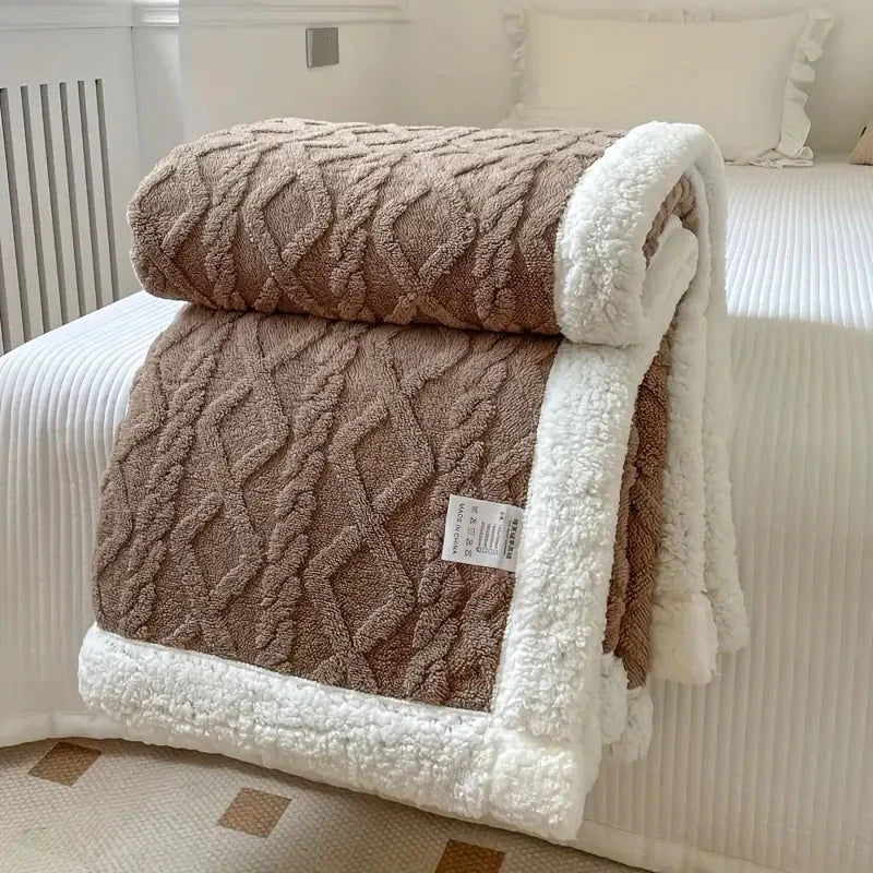 Vändbar Sherpa-filt i fleece – Komfort och stil i ett