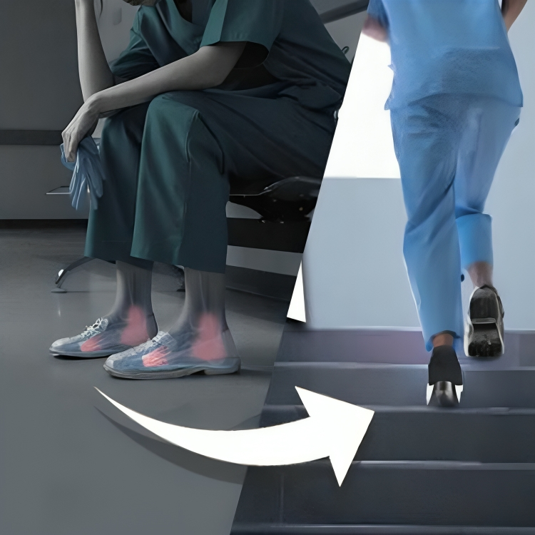 Ergonomiska komfortskor för kvinnor med smärtlindrande funktion