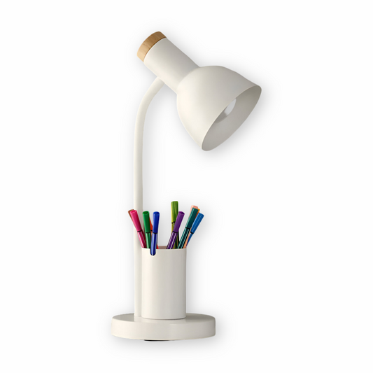 Nordisk Skrivebordslampe med LED og Praktisk Opbevaring