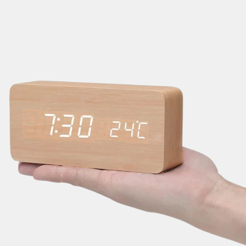 Smart väckarklocka med röststyrning och justerbar LED-display