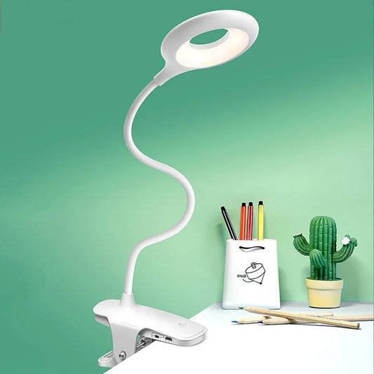 Flexibel LED-läslampa med USB-laddning och ljusstyrkejustering