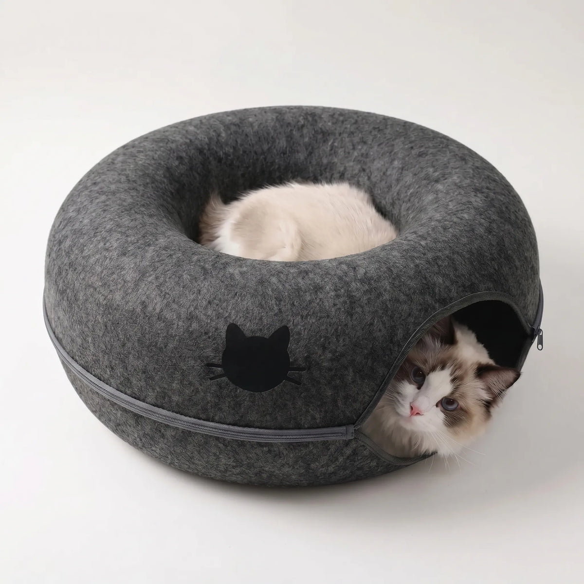 Tunnel-Bed til katte i donutform - Tunnest
