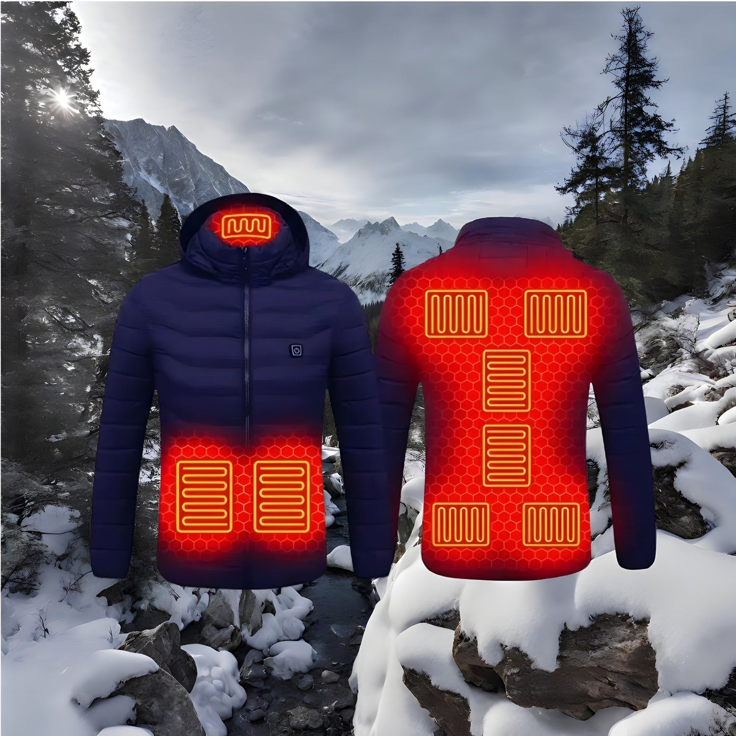Opvarmet Jakke til Mænd & Kvinder - Justerbar Komfort
