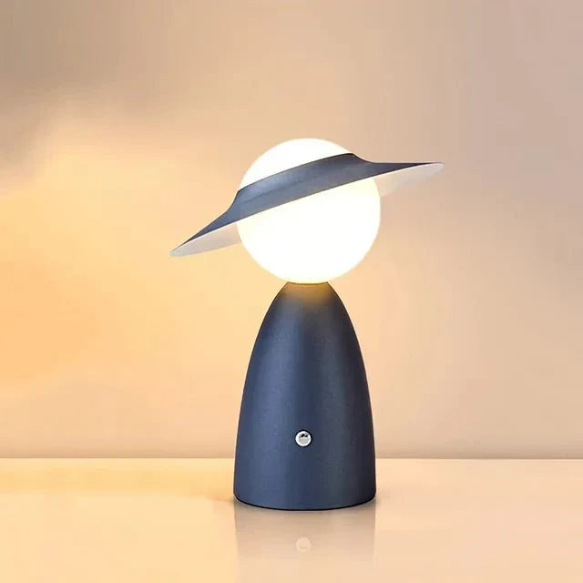 Stilren LED-bordslampa med trådlös laddning och dimning