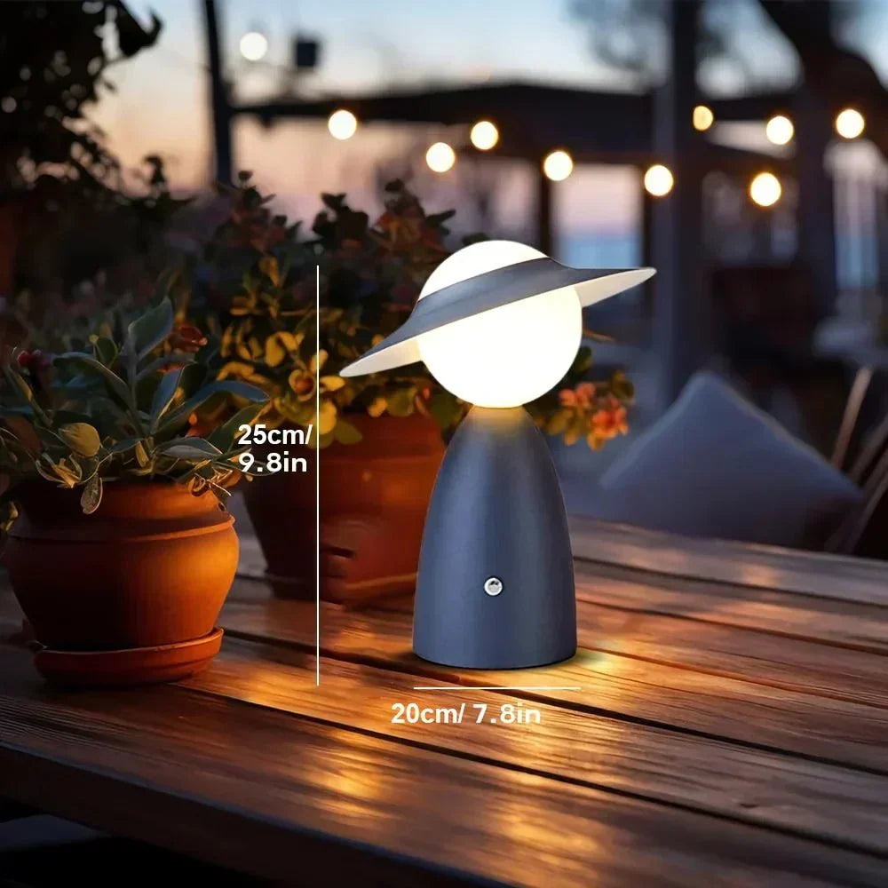 Trådlös LED-laddningslampa med varmt ljus och modern design